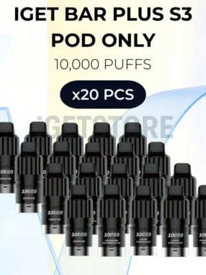 20 PCS – IGET Bar Plus S3 Pod Only 10000 Puffs